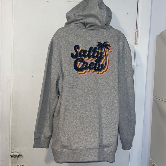 SALTY CREW Heather Grey Seventies Zip Hoodie-XL {NWT} - Picture 5 of 10